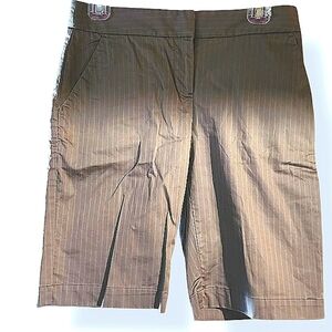 EUC Tommy Bahama Bermuda Shorts - Brown W/Coral Stripes